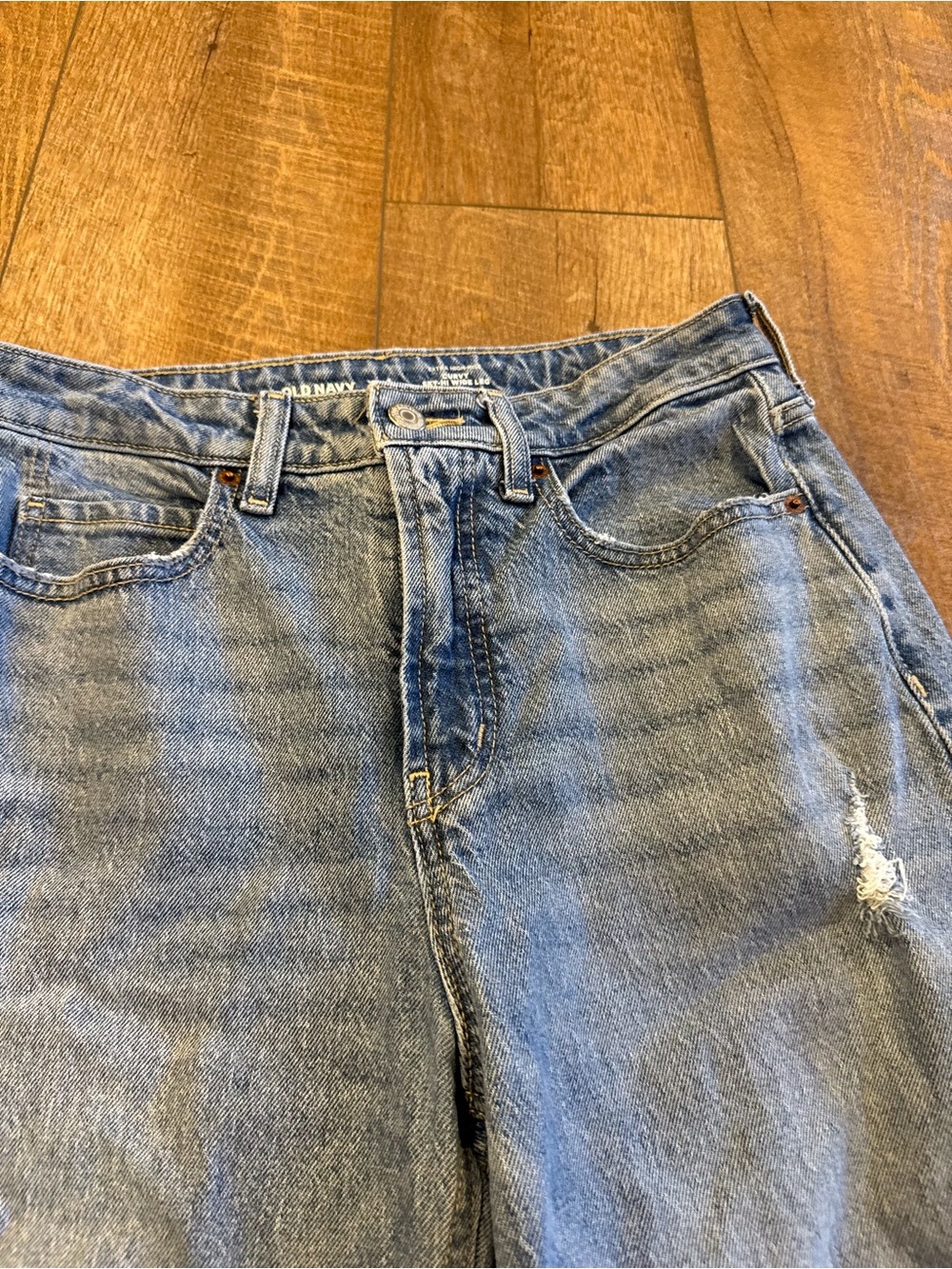 Old Navy Women’s Jeans Extra High Rise City Sky-Hi Wide Leg Size 4 Petite - Picture 6 of 10